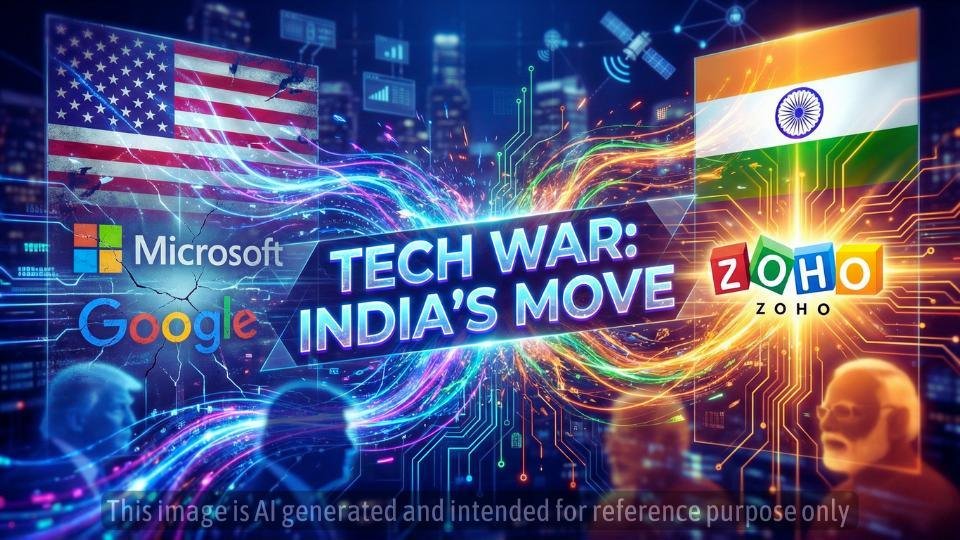 Trump’s Tech War – India Hits Back! PM Modi Gives Swadeshi Call; IT Minister Shows How to Replace Microsoft & Google!